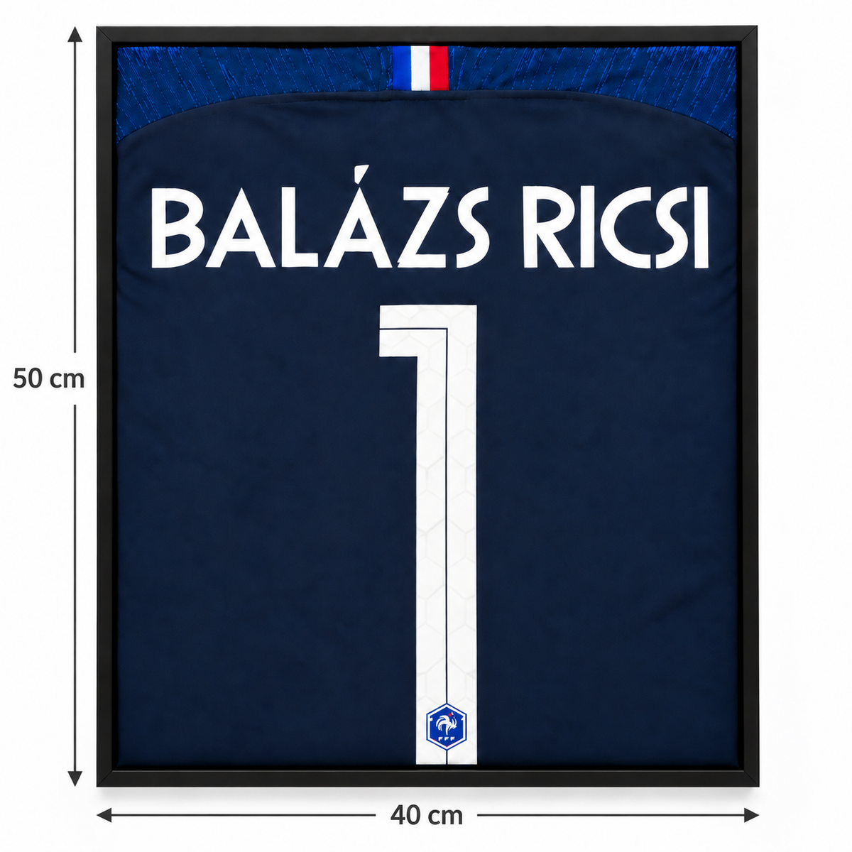 Jersey de fútbol personalizado y enmarcado (jersey incluido)