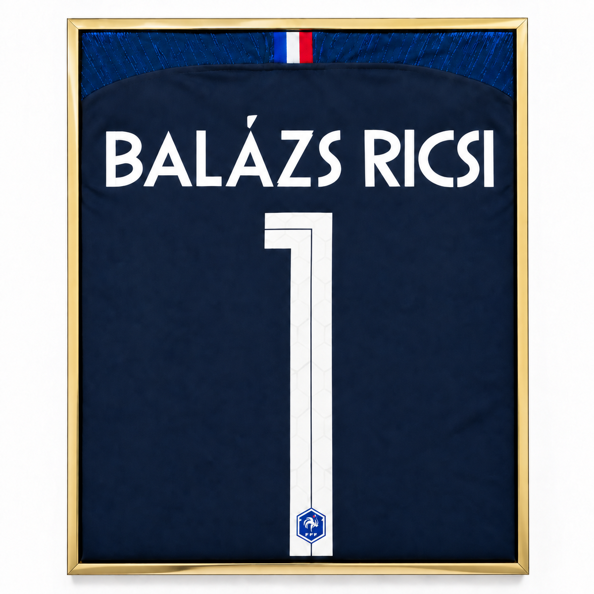Jersey de fútbol personalizado y enmarcado (jersey incluido)