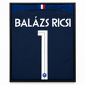 Jersey de fútbol personalizado y enmarcado (jersey incluido)